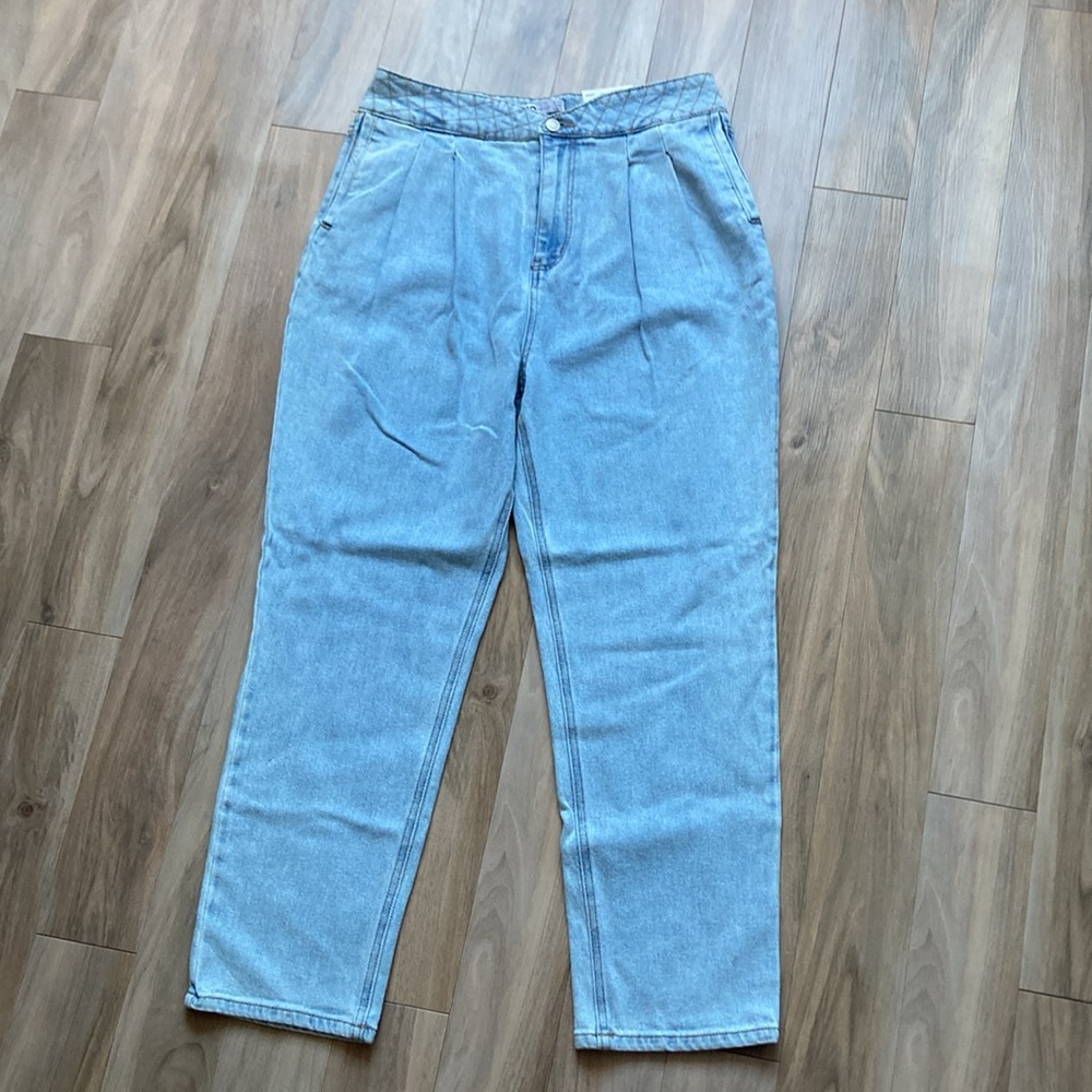 So Super high rise straight woven denim jean pant quilted design waistband 13 31 - Picture 12 of 17